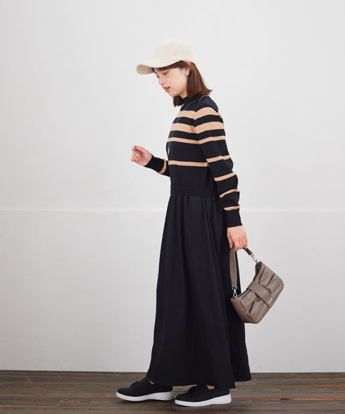 ニットドッキングワンピース