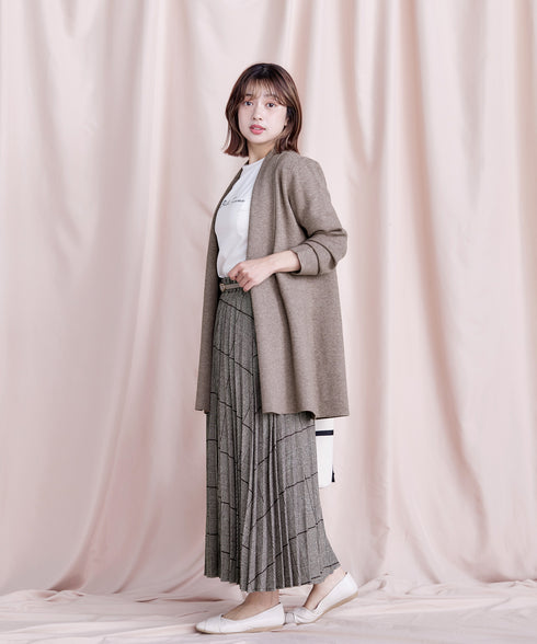 【アウトレット/ 安田美沙子さん着用】チェックプリーツスカート