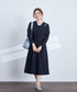 【ダブルクロス】 ナローVネックワンピース