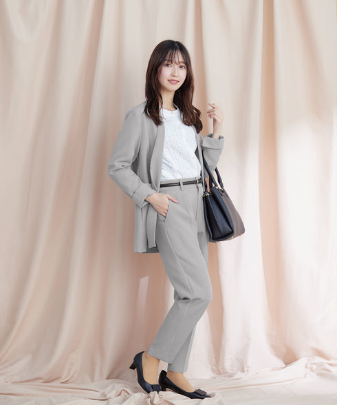 【アウトレット】ダブルストレッチ│カラーレスロングジャケット