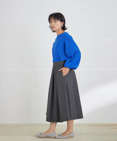 【安田美沙子さん着用】ボリュームパフスリーブニット