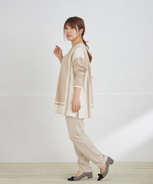 【クリアランスセール】スエードポンチテーパードパンツ