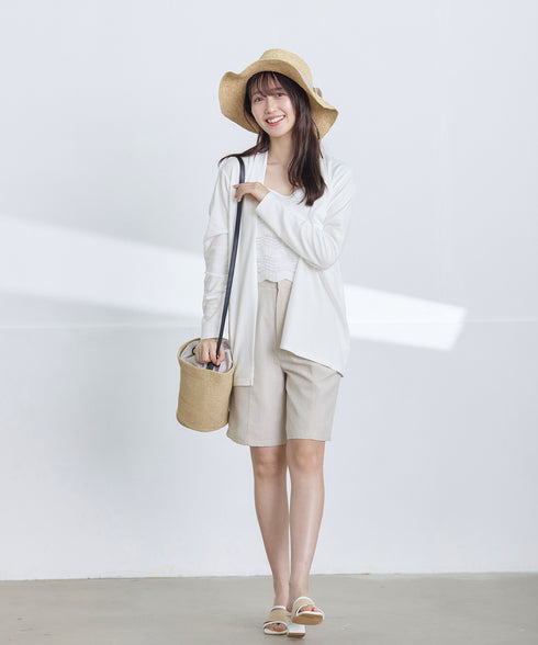 【UVケア・接触冷感】“やみつき”着ながしロングカットソーカーデ