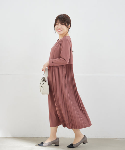 サイドプリーツワンピース