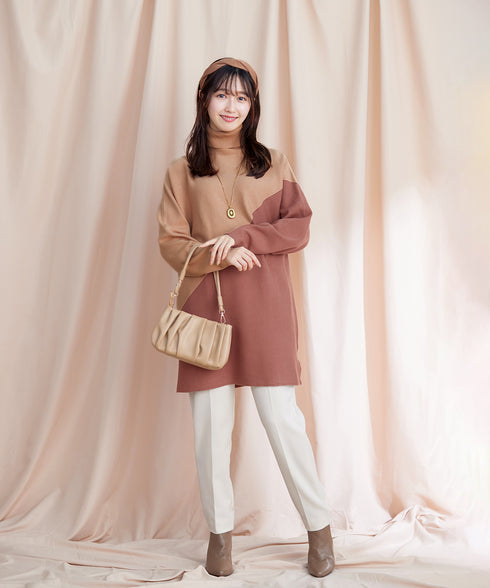 【安田美沙子さん着用】T/R両面起毛ストレッチパンツ