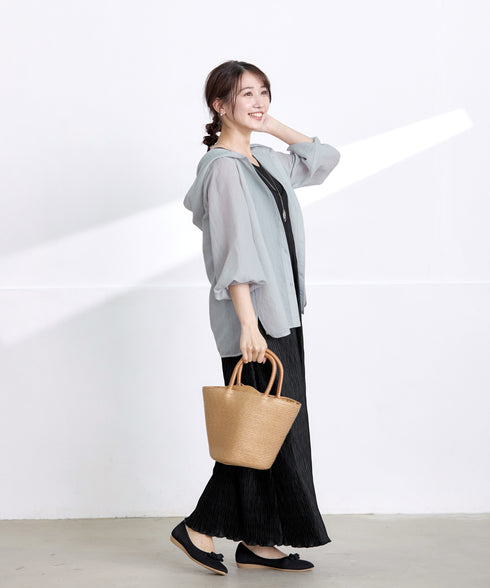 【アウトレット】シアーパーカーカーディガン