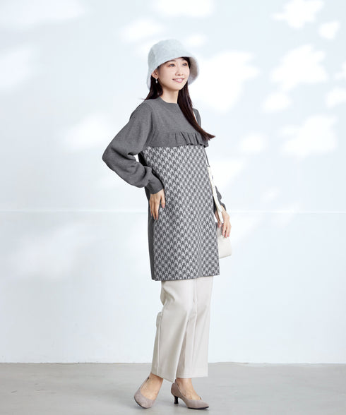 ジャカードフリルチュニック
