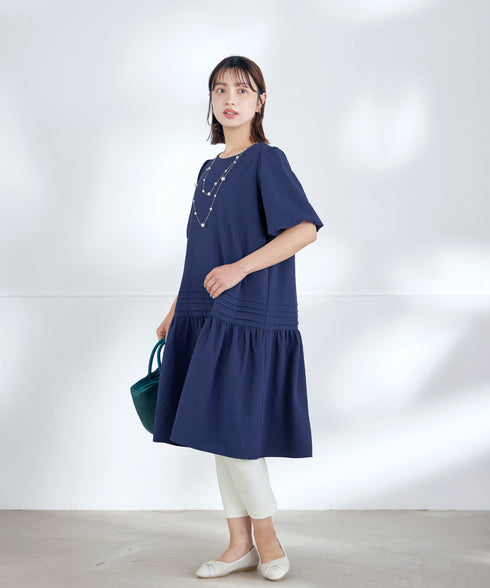 リップルピンタックワンピチュニック