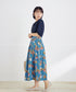 フラワープリントドッキングワンピース