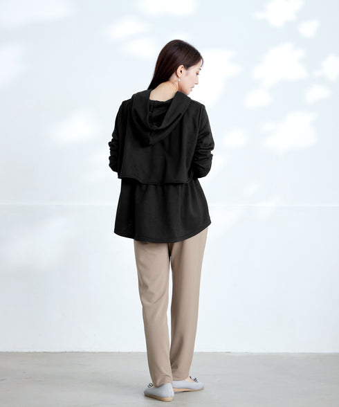 【安田美沙子さん着用 / 日本製】ジョーゼットピンタックテーパードパンツ