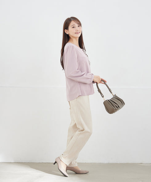 【クリアランスセール】スエードポンチテーパードパンツ