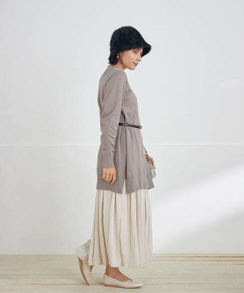 【安田美沙子さん着用 / 選べる2type】もちニットチュニック