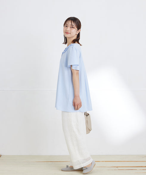 総レースワイドパンツ