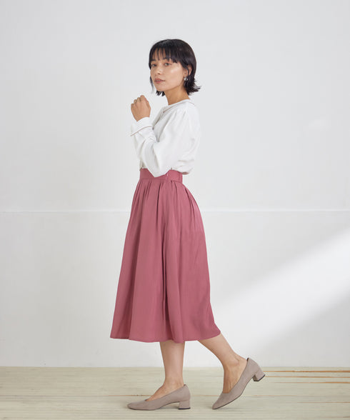 【2WAY】取り外し可能な配色パイピングボウタイブラウス