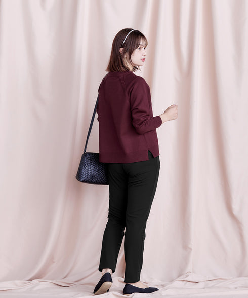 【安田美沙子さん着用 / 選べる2type】ラグランニットトップス