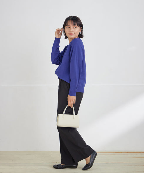 【安田美沙子さん着用 / 選べる2type】ラグランニットトップス