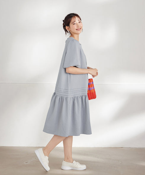 リップルピンタックワンピチュニック