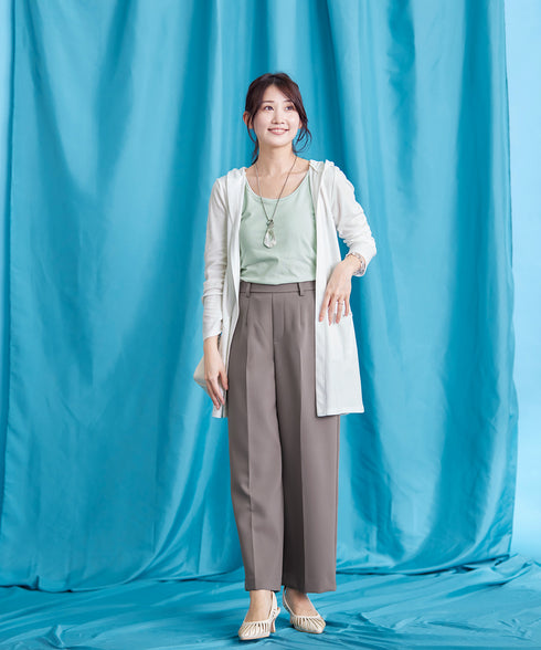 【小倉優子さん着用・UVケア・接触冷感】“やみつき”カットソーパーカーカーデ