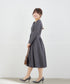 リボンウエスト切替ワンピース