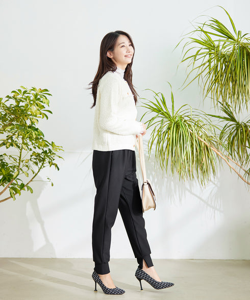 【アウトレット】ツイードニットカーディガン