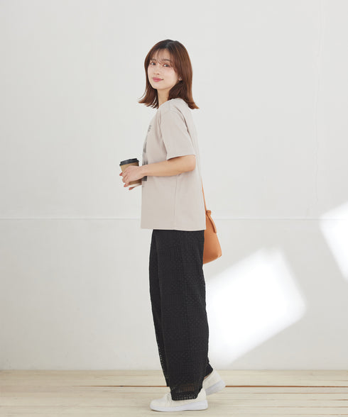総レースワイドパンツ