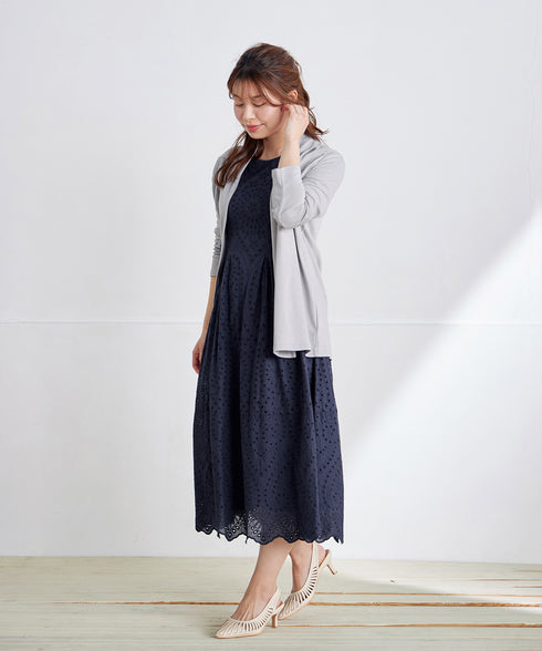 【UVケア・接触冷感】“やみつき”着ながしロングカットソーカーデ