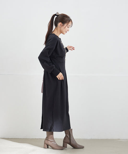 【吸水発熱 / 静電気防止】ポンチタックワンピース