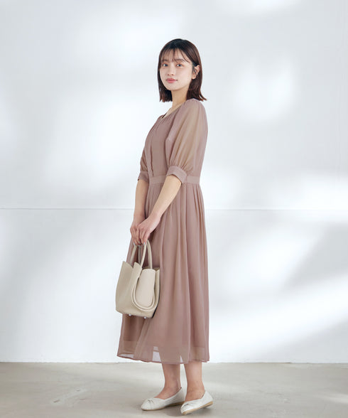 【新色追加】 シフォンワンピース