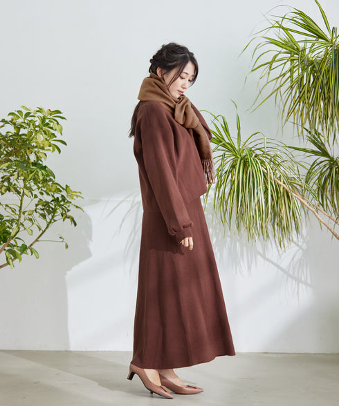 【ウール100%】フリンジ付きマフラー