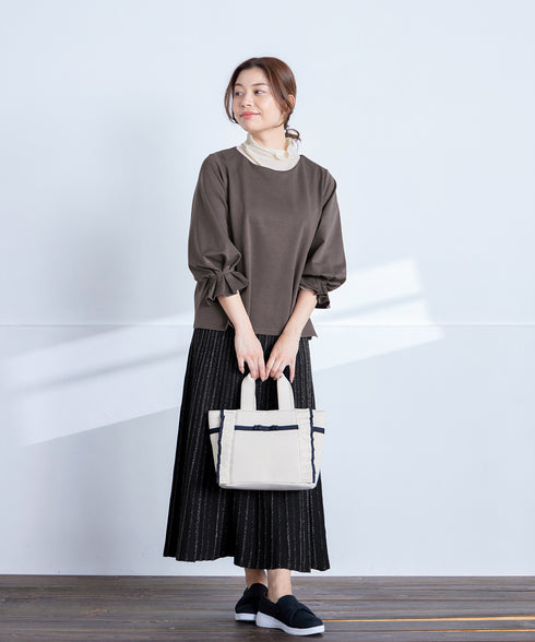 【安田美沙子さん着用 / 選べる4type】ハイネックカットソートップス