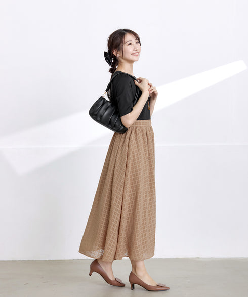 異素材ドッキングワンピース