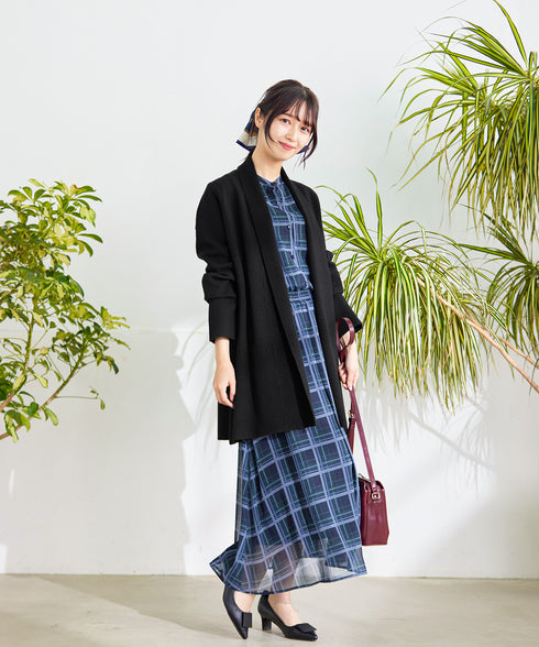 【新色追加】 ミラノリブミドル丈ニットカーディガン