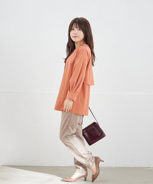 【クリアランスセール】スエードポンチテーパードパンツ