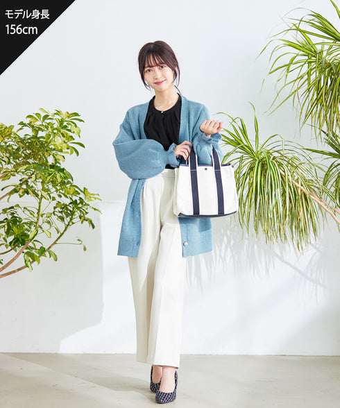 【アウトレット】袖先フリルミドル丈カーデ