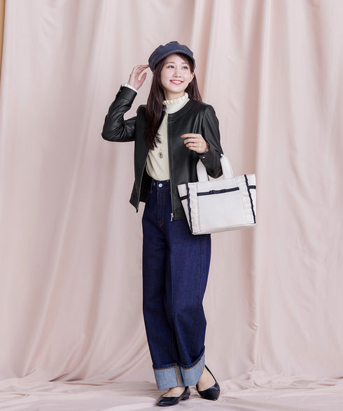 【安田美沙子さん着用・選べる2type】フリルニットトップス