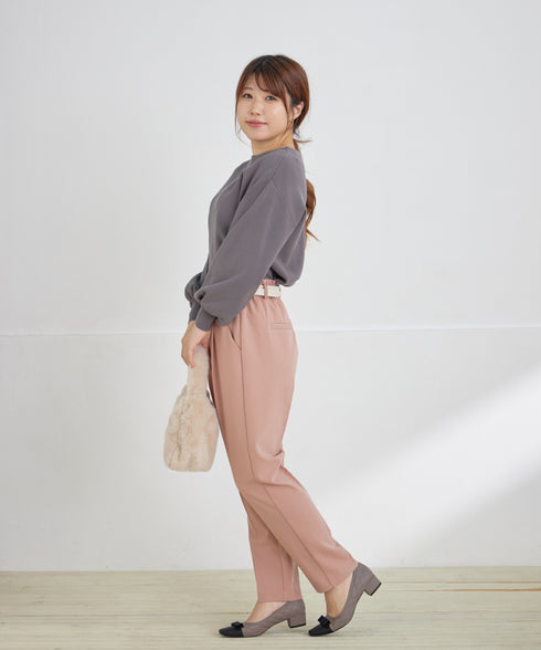 【安田美沙子さん着用】ボリュームパフスリーブニット