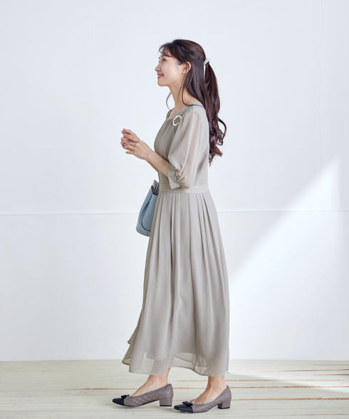 【新色追加】 シフォンワンピース