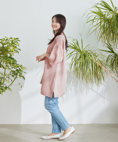 【アウトレット】タックベルスリーブニットチュニック