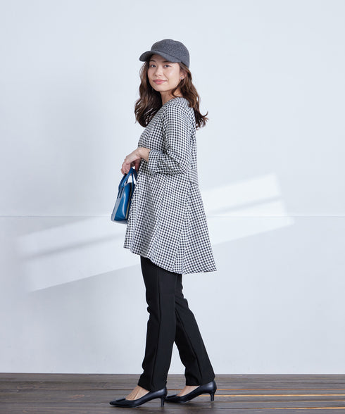 【安田美沙子さん着用・新色追加・日本製】すふれ起毛ストレートパンツ