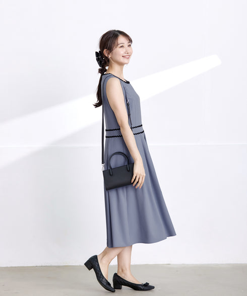 【アウトレット】配色スカラップレースワンピース