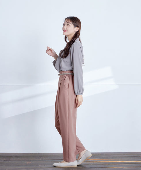 リボンタイブラウス