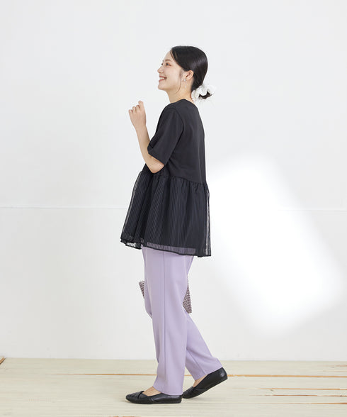 【おのののかさん着用】とろみカラーテーパードパンツ