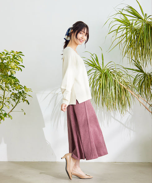 【安田美沙子さん着用 / 選べる2type】ラグランニットトップス