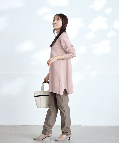 【安田美沙子さん着用・新色追加・日本製】すふれ起毛ストレートパンツ