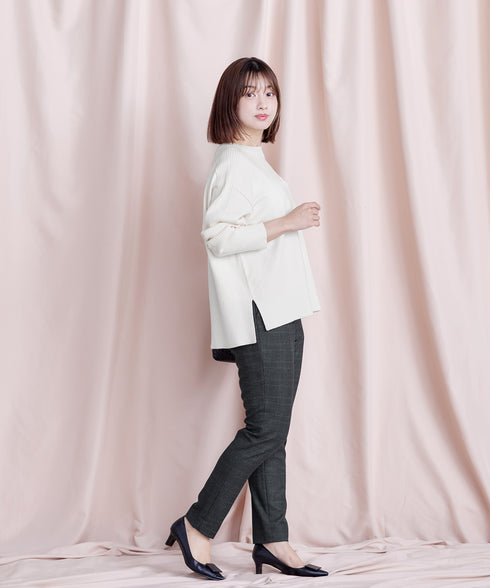 【安田美沙子さん着用】T/R両面起毛ストレッチパンツ