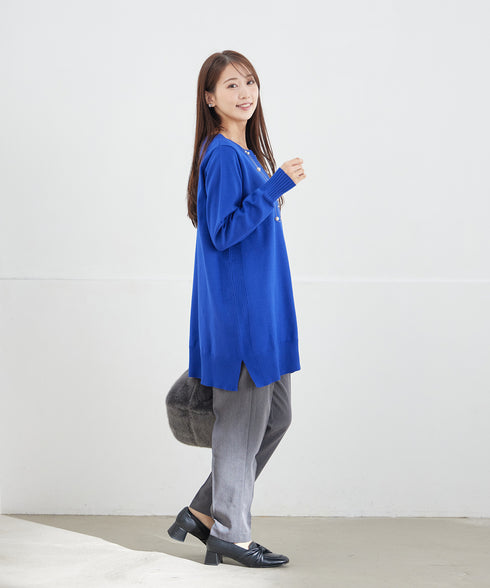 【安田美沙子さん着用 / 選べる2type】もちニットチュニック