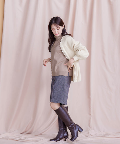 【安田美沙子さん着用 / 選べる2type】ラグランニットトップス