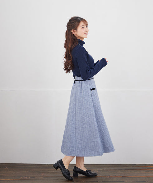 ベロアラインツイードスカート