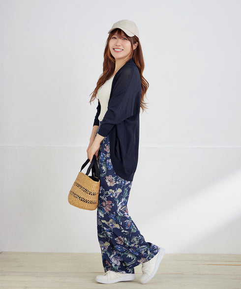 体型カバーも叶うドルマンニットカーディガン