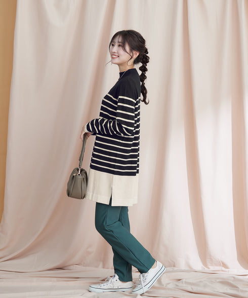 【安田美沙子さん着用・新色追加・日本製】すふれ起毛ストレートパンツ